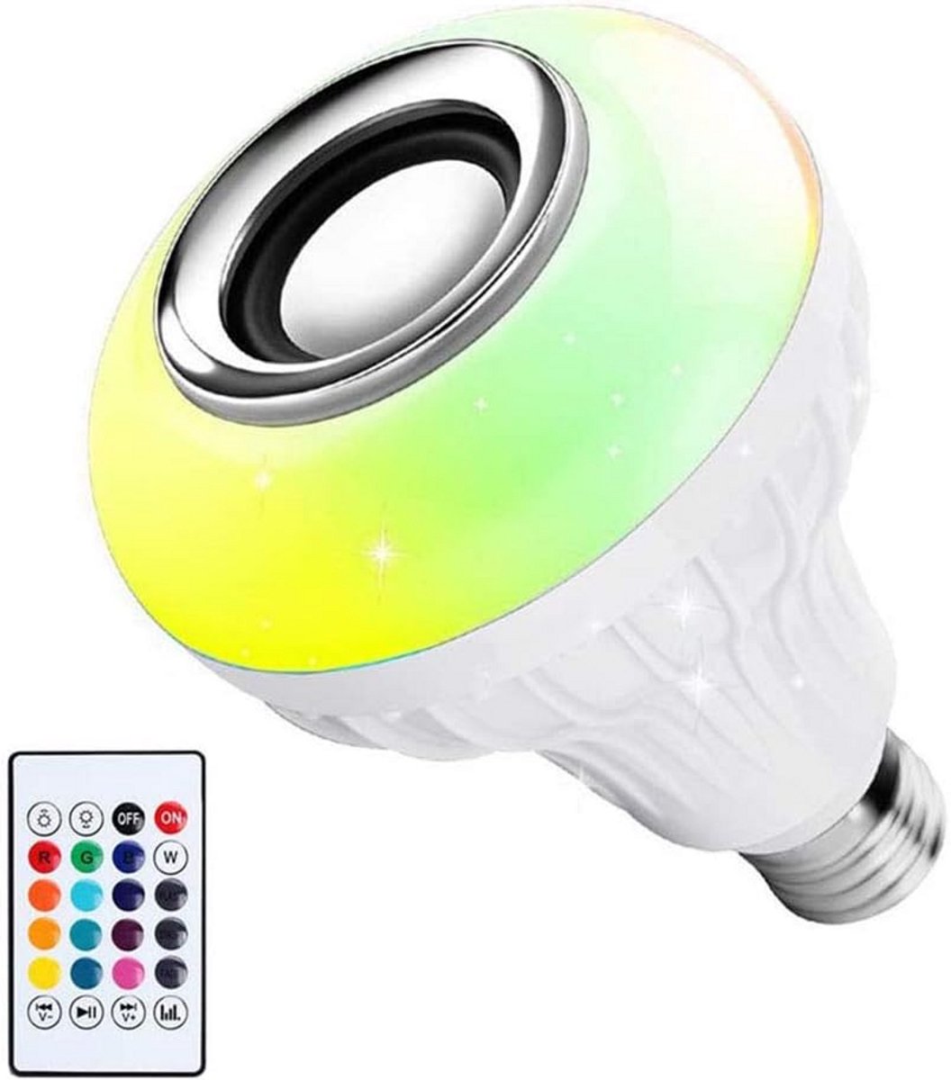 Draadloze Muziek Speaker LED Lamp met RGB Kleurenwisseling en Afstandsbediening