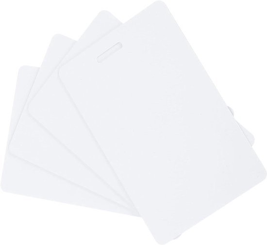 QUARKZMAN 40 Stück Blanko PVC Karten Farbe, CR80 14Mil Kunststoffkarten Blanko ID Karte Wasserdicht für ID Badge, Kreditkarten, Identifikationsabzeichen, Drucker, Weiß