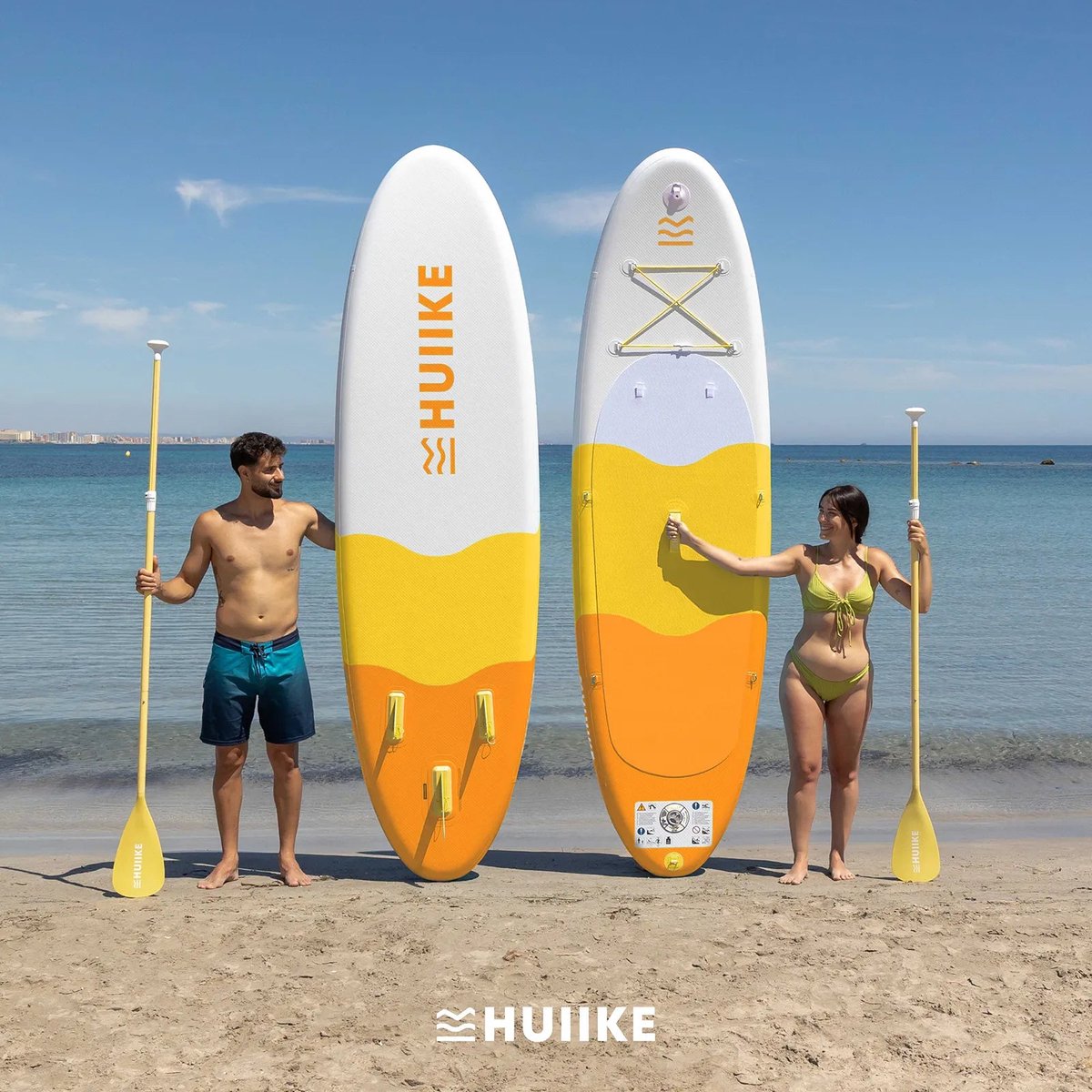 HUIIKE SUP Board - Opblaasbaar Paddle Board met Accessoires, Peddel, Vinnen, Pomp - Stand Up Paddle met Hoge Stabiliteit - 305 x 84 x 15 cm - Max. 130 kg – foto 7