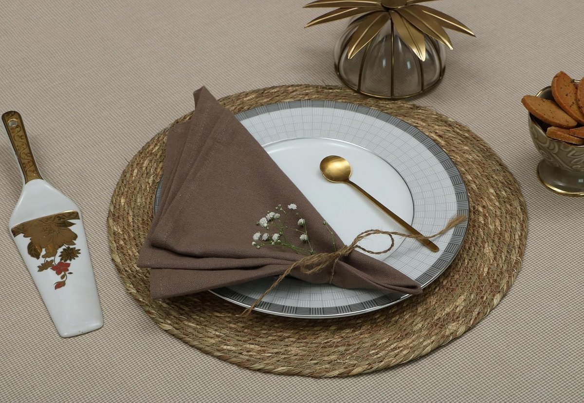 Set van 12 Katoenen Servetten 46x46 cm - Diner en Feestdecoratie