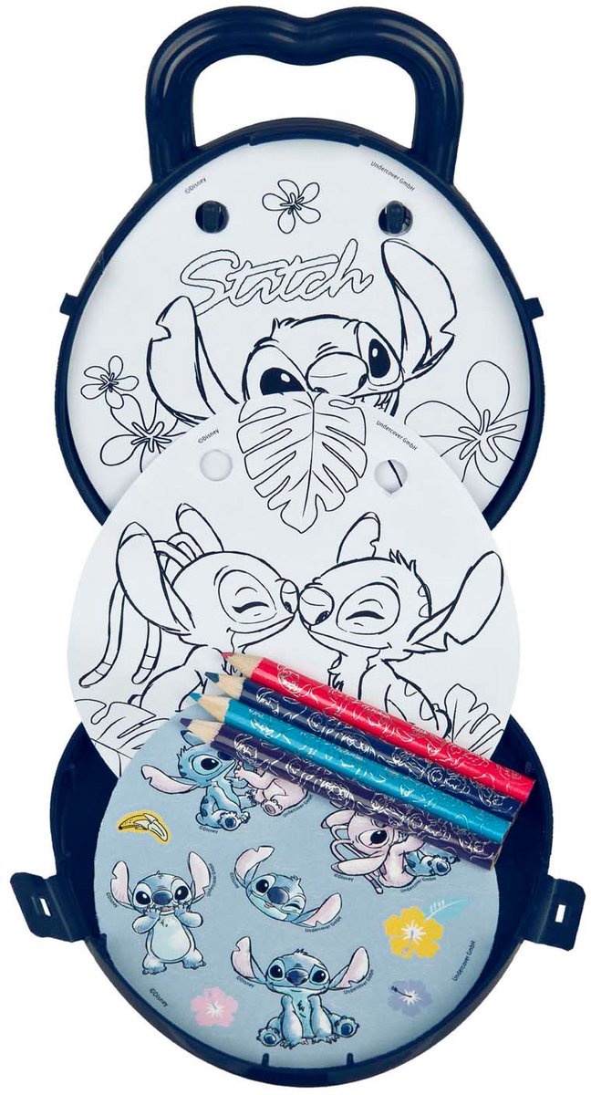 Kleurset To Go Stitch met Kleurpotloden en Stickers