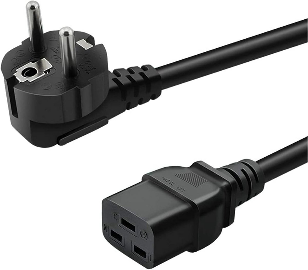 Voedingskabel C19 naar randaardestekker 3 meter - Kabel voor Server, PC en Netwerkapparatuur