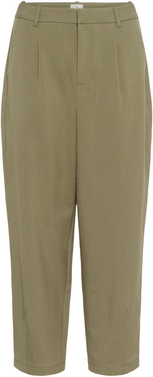 Broek MERLE CROPPED KAFFE DUSKY GREEN 170517