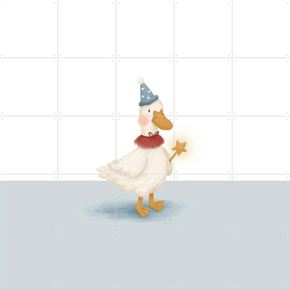 IXXI Enchanting Duckling, Studio Phie - 100 x 100 cm - Gratis ophangtool - Grote wanddecoratie en posters - Illustraties, Cartoonesk, Fantasierijk