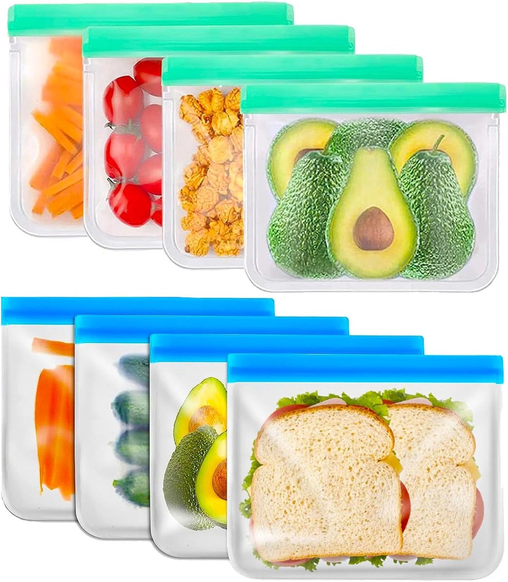 Herbruikbare Voedselzak - Werk - Fruit - Voedselhouder - Broodje - Snack - Opslag - Lunch - Reizen - Bewaring - BPA-vrij