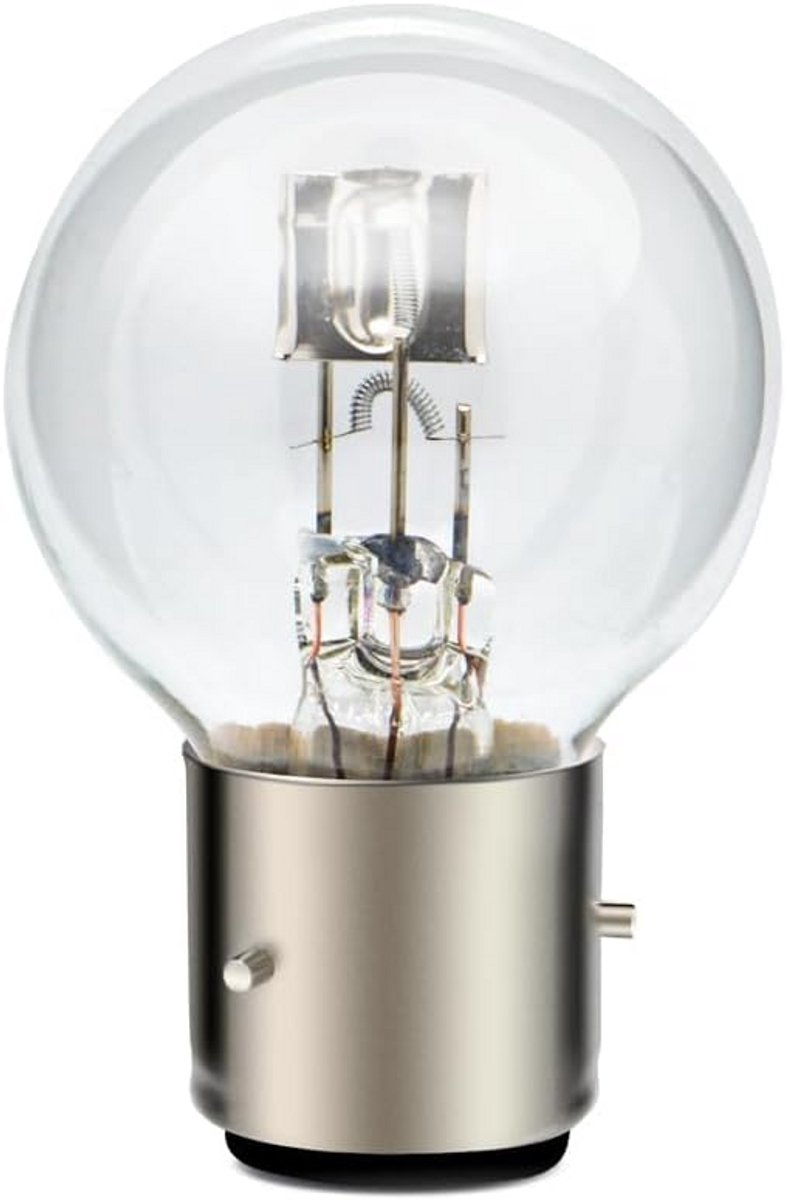 Halogeen Koplamp BA21D 6V 45W Motorfiets Scooter Bromfiets Dim- en Grootlicht Warmwit 4300K