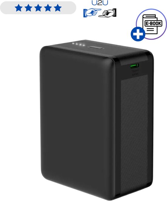 KSIX Nano Powerbank 30000 mAh met USB-C Power Delivery 65W - - - €59,95
