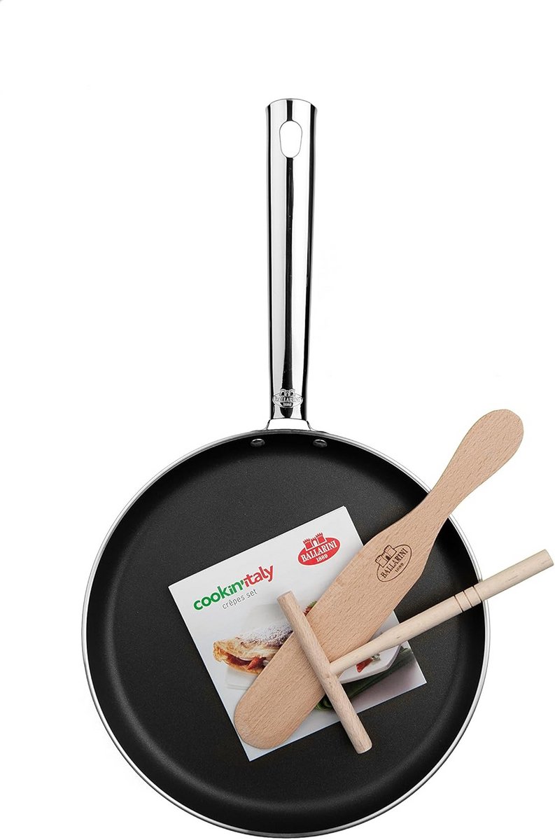 Crepeset met Koekenpan, Spatel en Verdeelhulp