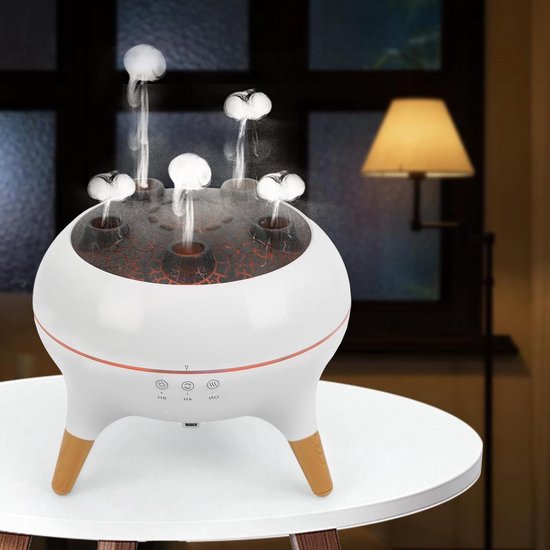 Lucht-aroma-diffuser, 7 leds, diffuser voor etherische oliën, luchtbevochtiger met afstandsbediening, 500 ml, ultrasone diffuser met timer en nevelmodi voor slaapkamer, kantoor, woonkamer
