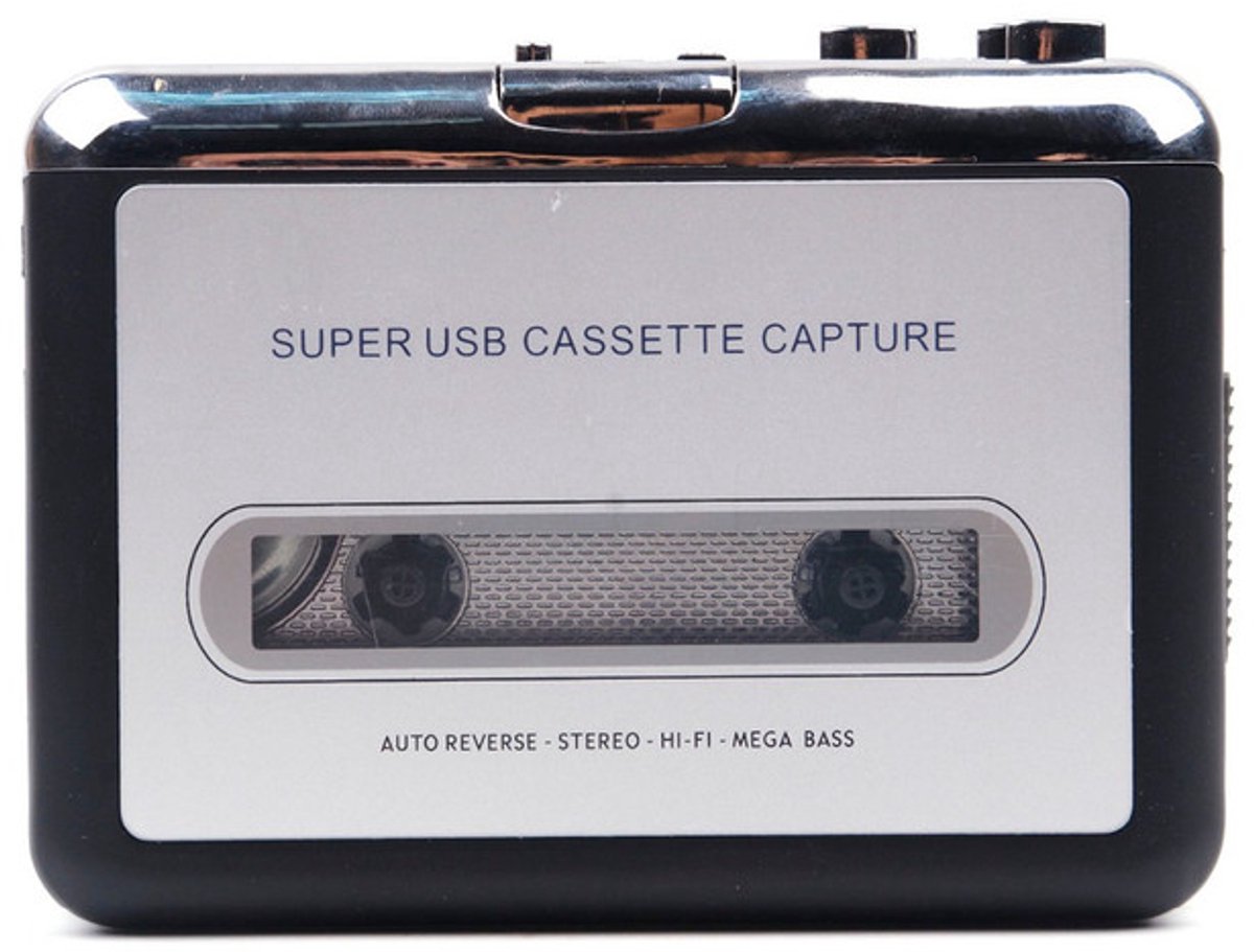 Cassettespeler - walkman - Cassettespeler - Zilverkleurige draagbare cassettespeler - 8*3*11,3 cm