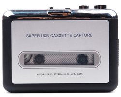 Cassettespeler - walkman - Cassettespeler - Zilverkleurige draagbare cassettespeler - 8*3*11,3 cm