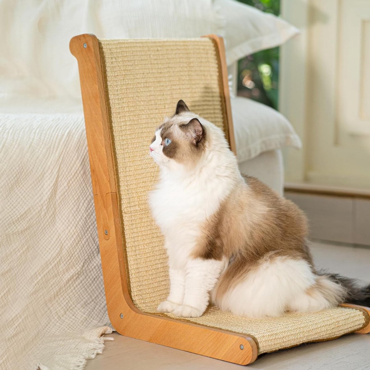 SCH® Krabton - Krabpaal - Krabton voor Katten- Beige- 37cm x 48cm x 58 cm; 3.42 kg