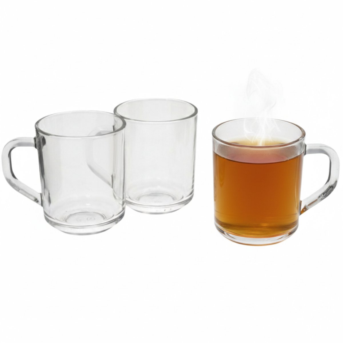 Gerimport Thee bekers / mokken Nova - 3x stuks - glas - 246 ml - thee momentjes