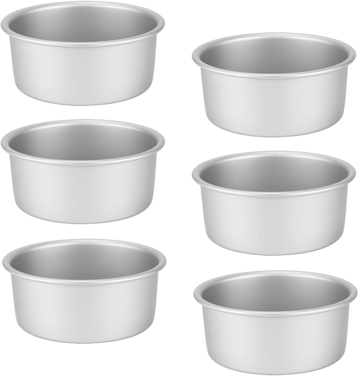 Set van 6 Ronde Bakvormen met Losse Bodem Ø 10 cm voor Taart en Cake