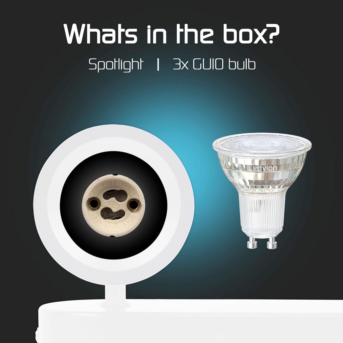Dimbare LED Plafondspot - 3-lichts Rechthoekig Armatuur met GU10 Fitting en Lamp