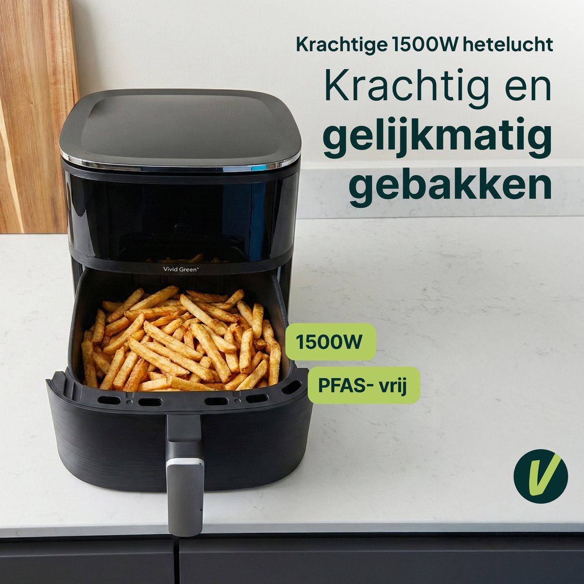 Airfryer Dubbele Lade 5L - PFAS-vrij - Digitaal Display - afbeelding 2