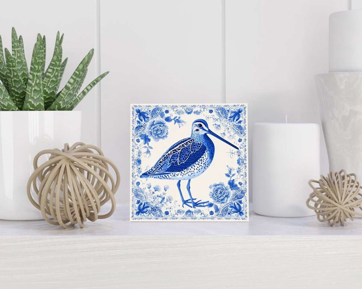 Tegel 15x15 cm met Delfts blauw cadeau decoratie | tegeltjes met tekst | tegeltjes met spreuken | collega | oma | opa | pensioen | mama | papa | vriend