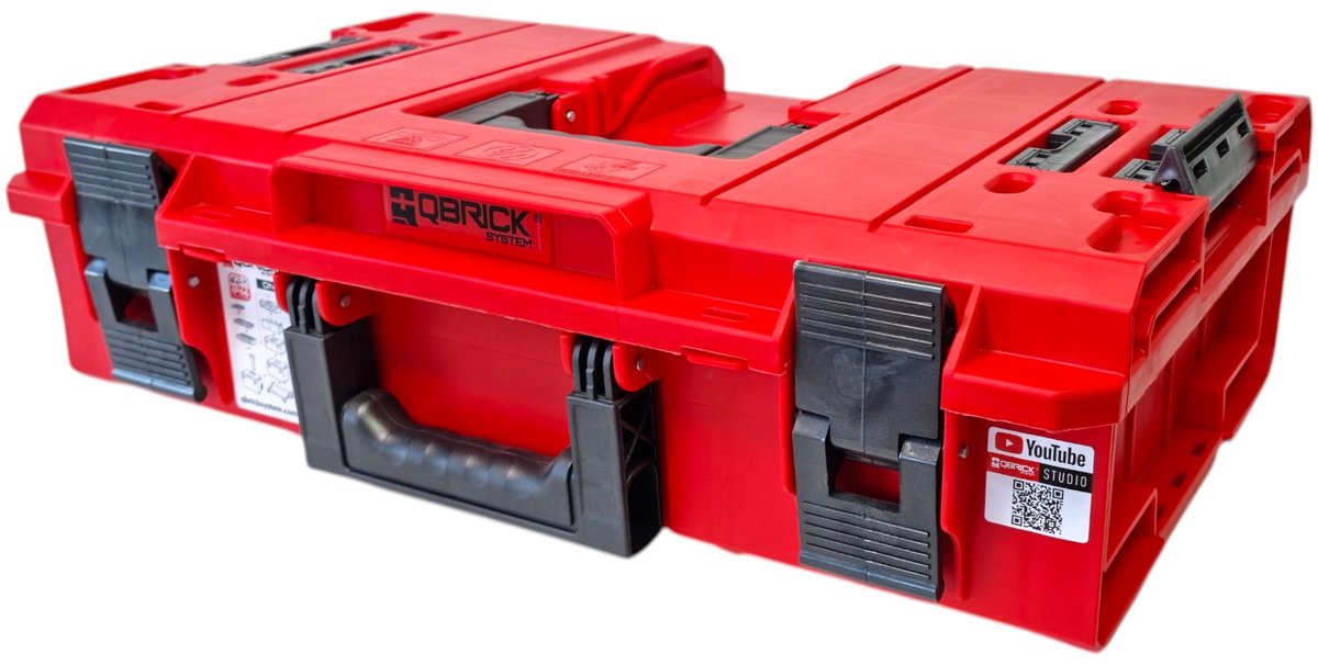 Qbrick System ONE 200 2.0 Vario RED ULTRA HD Modulaire gereedschapskoffer 585 x 385 x 190 mm 15,4 l stapelbaar IP66