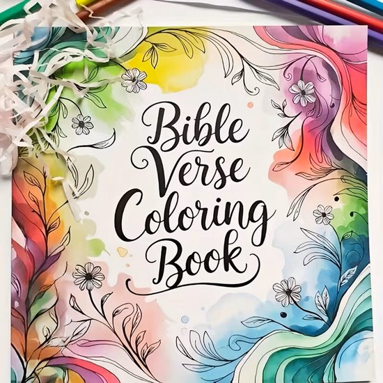 Kleurboek voor Volwassenen, Tieners en Kinderen met Bijbelverzen - 24 Pagina’s - Christelijk Kleuren voor Ontspanning & Mindfulness - Inspirerende Bijbelse Teksten - Creatieve Hobby tegen Stress - Cadeau Idee voor Vrouwen & Mannen