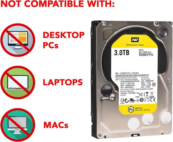 Interne Harde Schijf 3TB 3.5 inch SAS voor Servers en Bedrijfssystemen van Merkloos — afbeelding 3