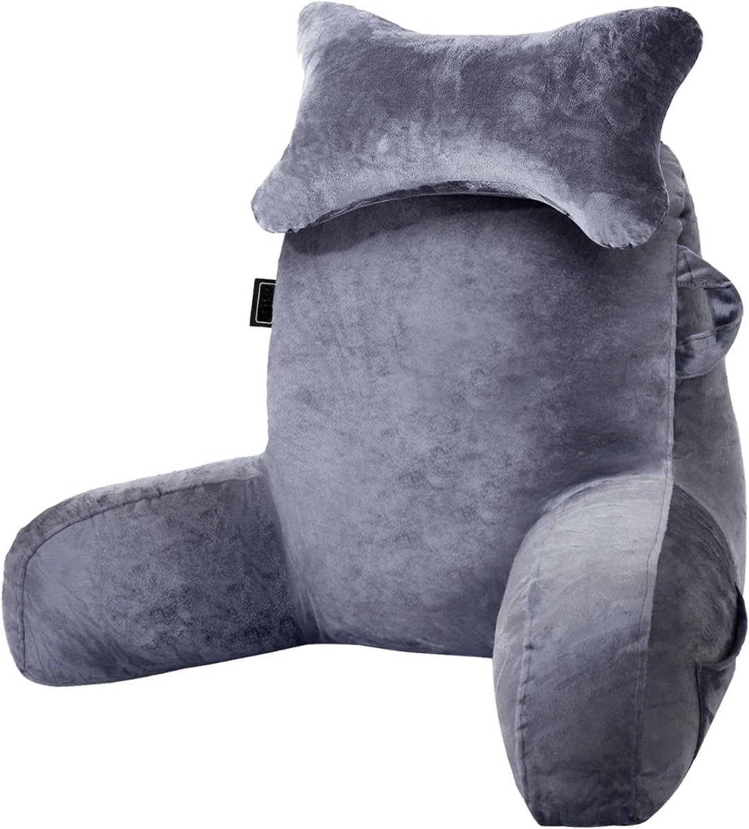 DnA® Leeskussen Voor In Bed - Leeskussen - Bookseat - Donkergrijs - 38cm x 30cm x 15cm