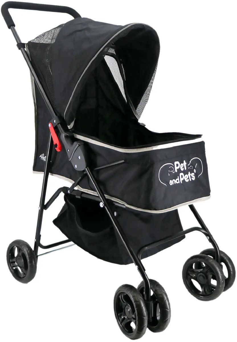 Petique Hondenbuggy Rollin Zwart