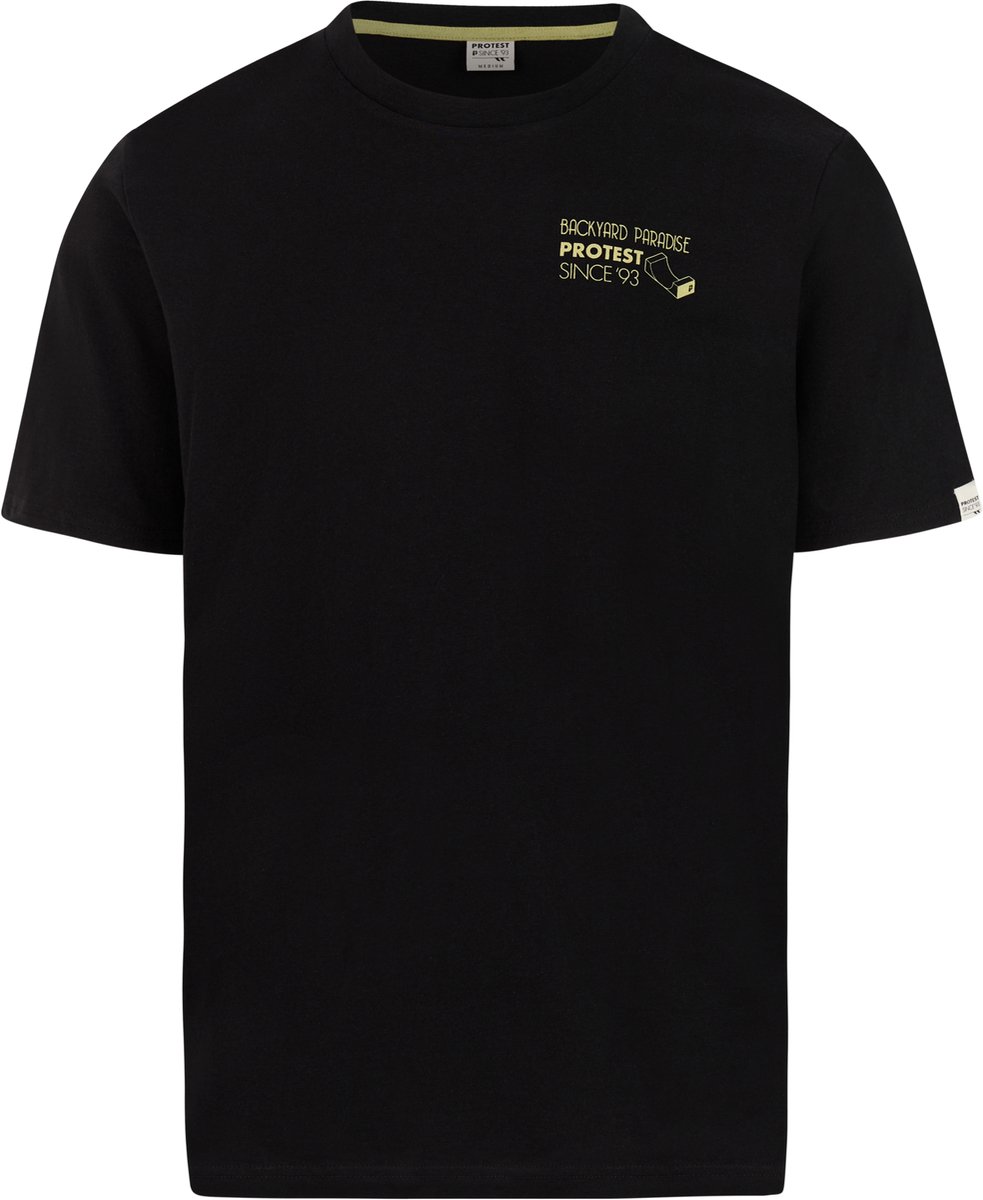 Protest PRTHepple T-shirt Heren Korte mouwen Ronde hals Normale pasvorm Zwart