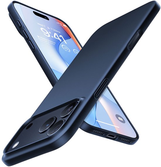 TORRAS Slim Fit Mag – Coque compatible avec Apple iPhone 17 Pro Max – Coque arrière compatible MagSafe – Blauw