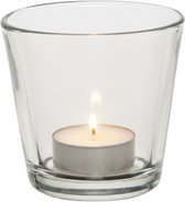 Photophore / photophore verre transparent 7 cm - Bougeoir en verre pour bougies chauffe-plat
