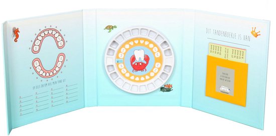 Toothwonders - Tandenboekje Neptunes - Het Boekje Bestaat Uit Een Handige Houder Met Draaibare Vakjes Waarin Elke Tand Zijn Eigen Plekje Heeft - Magnetische Sluiting Om Het Boekje Te Sluiten - Perfect Als Cadeau! van Merkloos — afbeelding 4