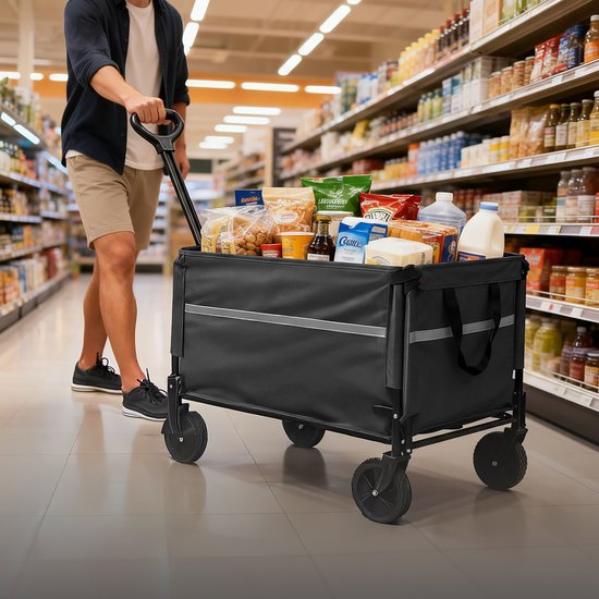 bolderwagen - grijs - 50x97x76 cm - voor kinderen van Merkloos — afbeelding 3