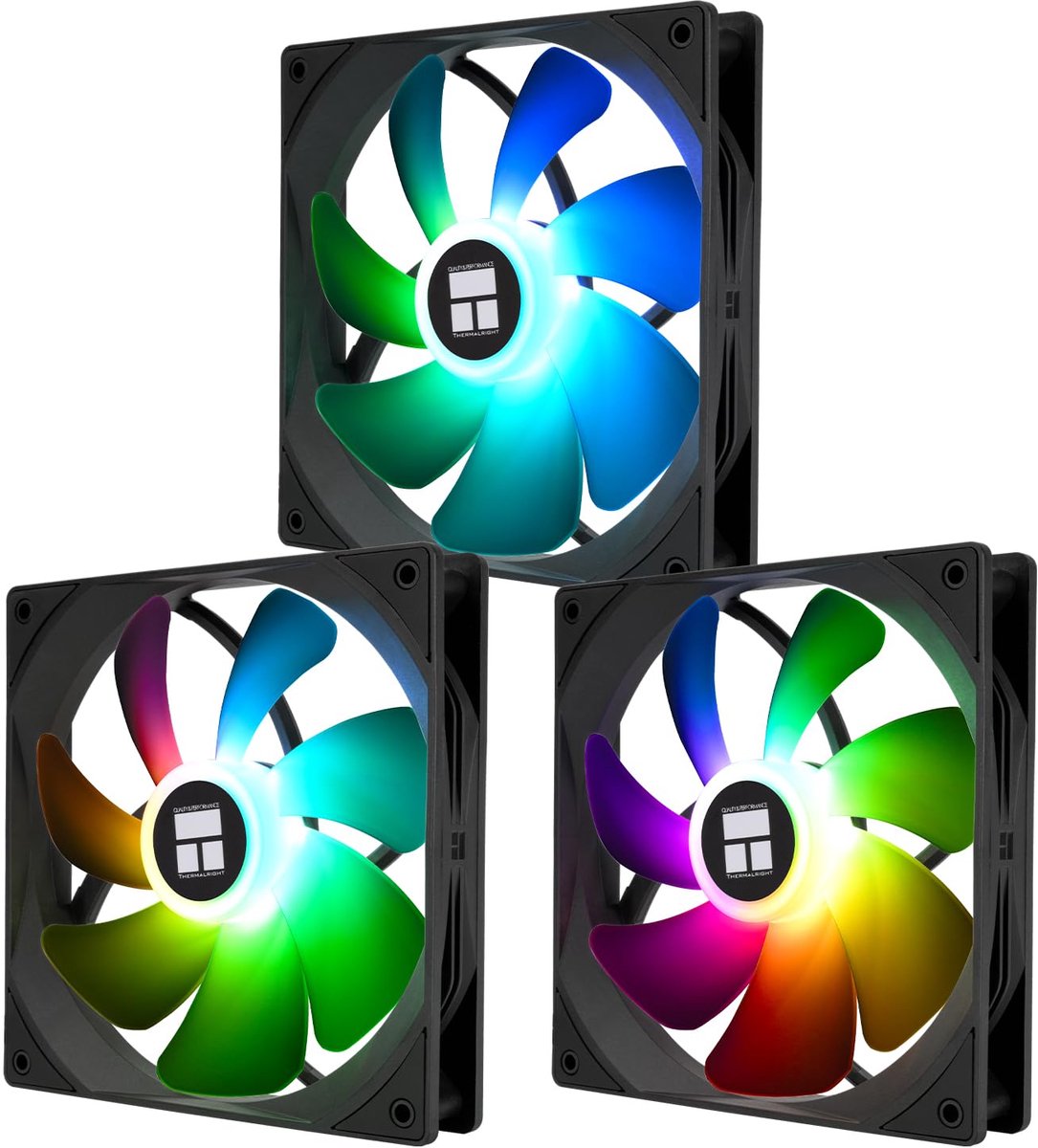 Set van 3 Stuks 140mm Stille PWM ARGB Computer Case Ventilatoren
