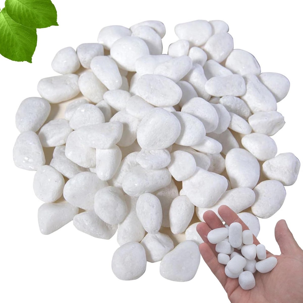 Gepolijste Siergrind Wit 2-4 cm - Decoratieve Kiezels voor Tuin, Aquarium en Ambacht