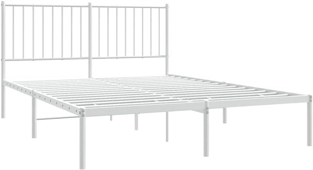 Bedframe met hoofdbord - Ledikant metalen frame - Slaapkamer inrichting - Geen boxspring n
