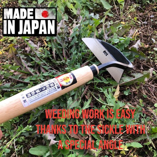 Japanse Tuin Schoffel Handgereedschap - Handwieder Scherpe Sikkel voor Onkruid wieden — afbeelding 2