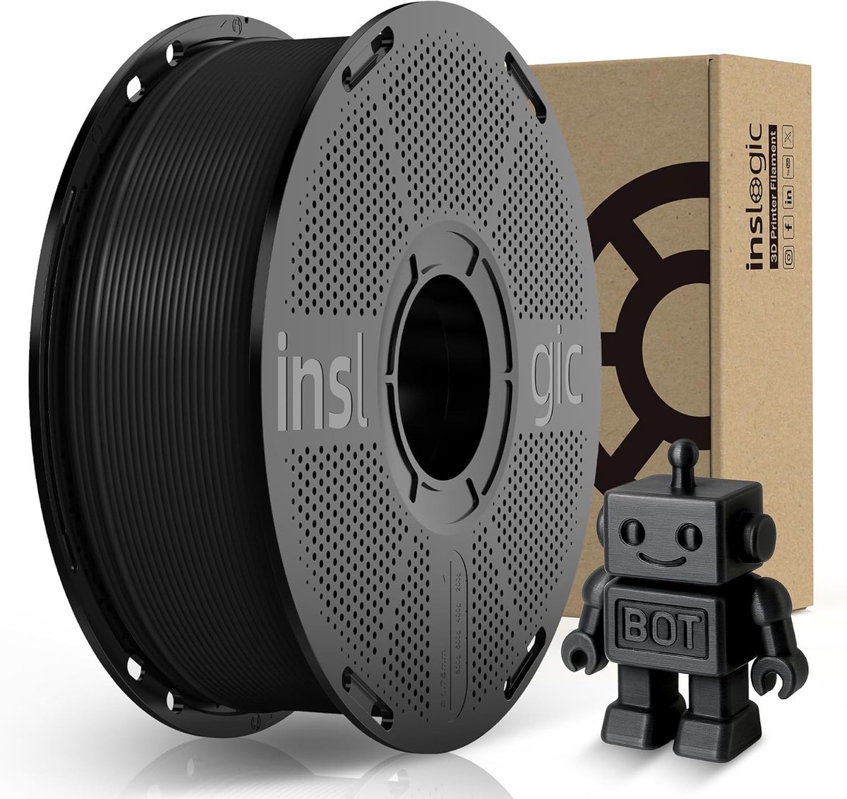 3D Printer Filament - PETG Materiaal - Modelbouw Printen - Hoge Taaiheid Nauwkeurig - 1.75mm 1kg - Zwart