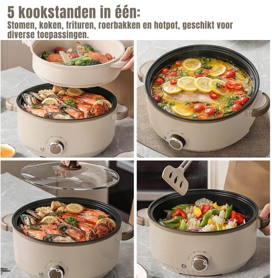 Florixa® Hotpot Electrisch - Hotpot - beige - 30 x 30 x 21 — afbeelding 2