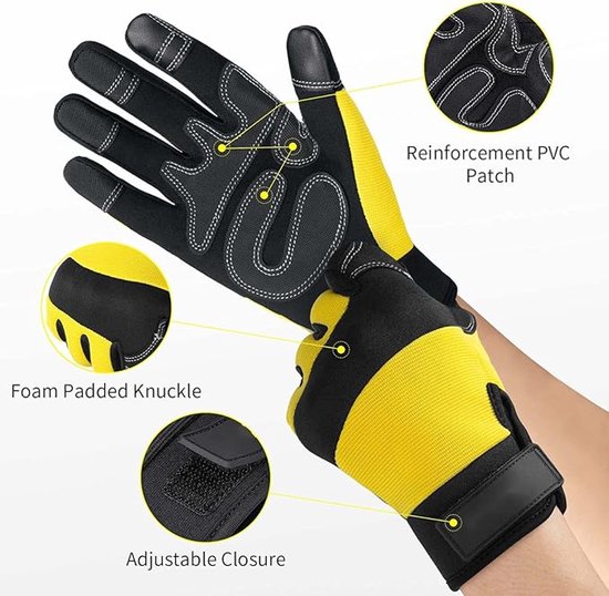 Unisex tuinhandschoenen - Touchscreen-compatibel - Prikbestendige & doornvrije werkhandschoenen - Tuincadeau voor vrouwen - Zwart - Maat S van Merkloos	 — afbeelding 2