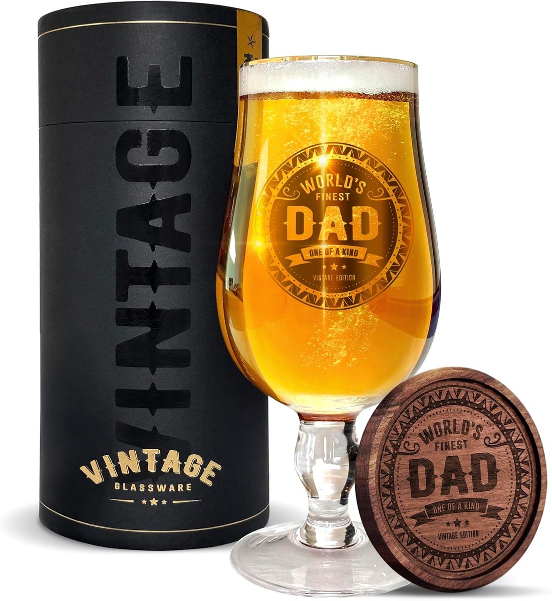 Luxe Bierglas 580ml voor Vader - Perfect Cadeau voor Vaderdag en Verjaardag