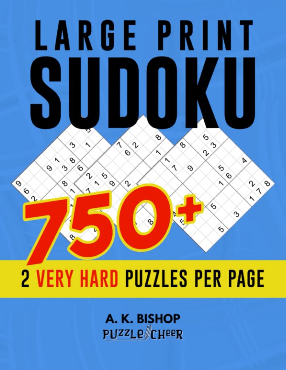 Grote Print Sudoku - Uitdagende Puzzels - Mentale Training - 750+ Zeer Moeilijke Puzzels - 2 Puzzels Per Pagina