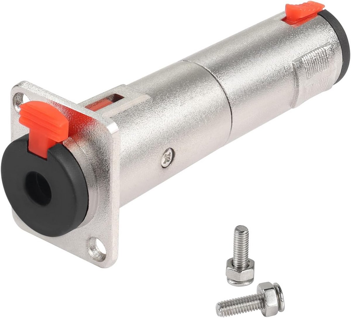 Vergrendelende 6.35mm Stereo Adapter voor Paneelmontage (Vrouwelijk naar Vrouwelijk)