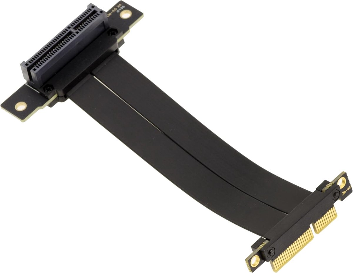 PCIe Riser Kabel - Uitbreidingslint - Component Verbinding - Gen 4.0 Snelheid - 12 cm Lengte