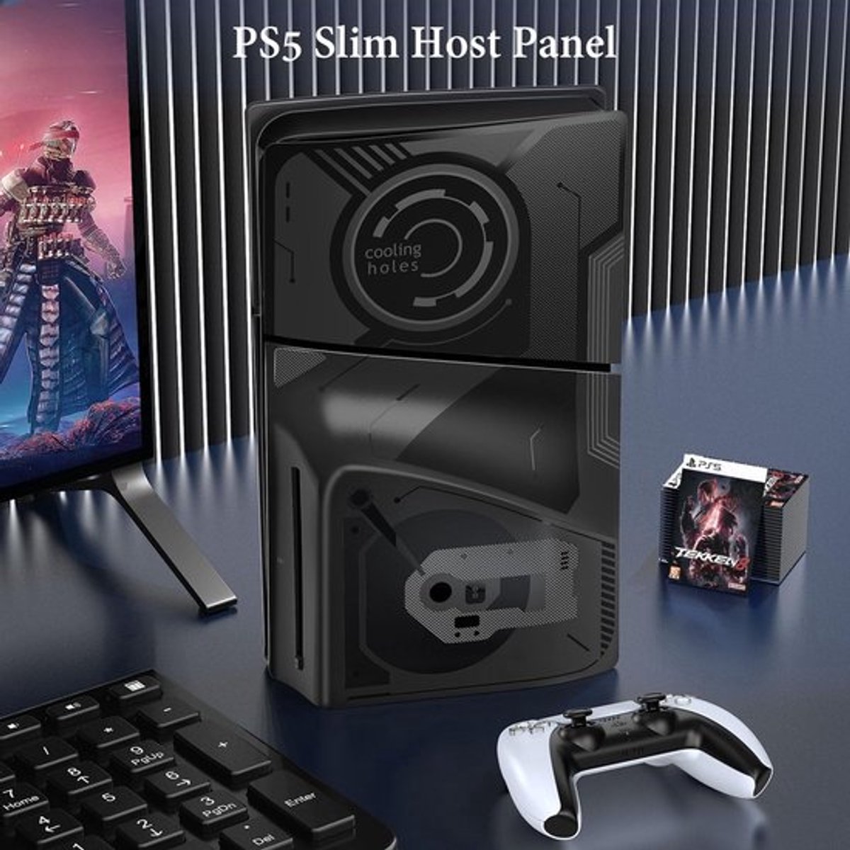 Frontplaathoes geschikt voor PS5 Slim Disc en Digital Edition - 4-in-1 Cover geschikt voor PS5 Slim Console - Aangepaste slanke accessoirehoes-skin geschikt voor Playstation 5 Slim - Faceplate – foto 8