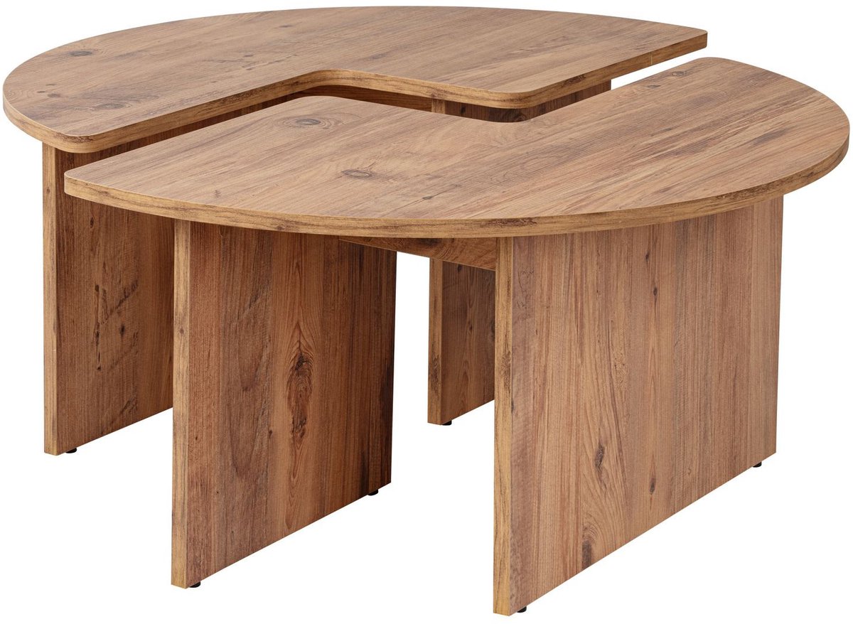 Skye Decor Houten salontafel "Moira" 90 x 90 x 41 cm - Atlantic Pine Atlantische Kiefer
