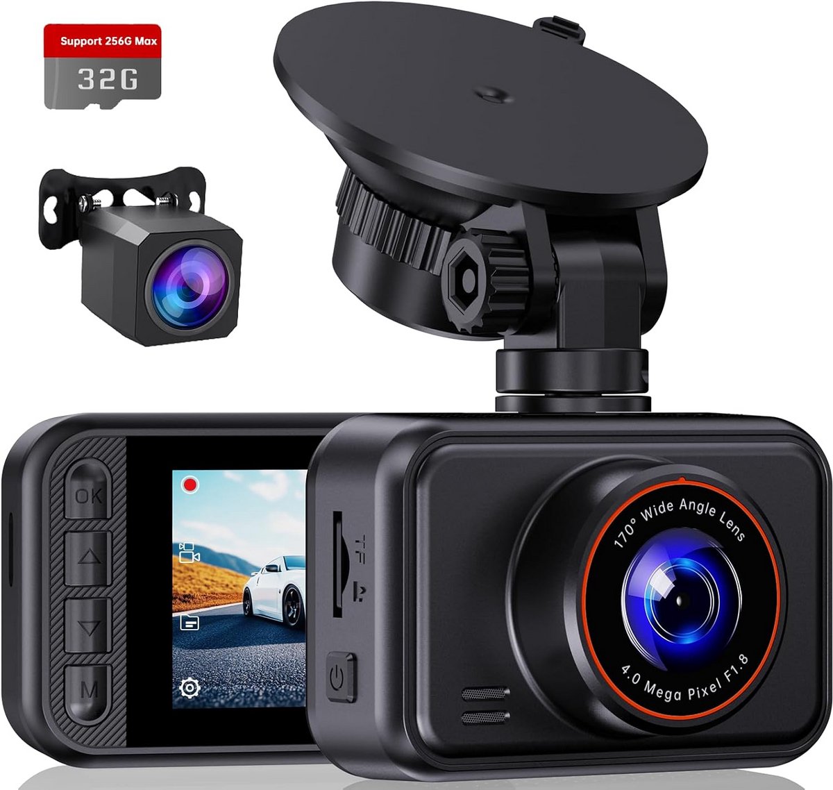 Hoogwaardige Dashcam voor Auto - 2.5K + 1080P Full HD Beeldkwaliteit