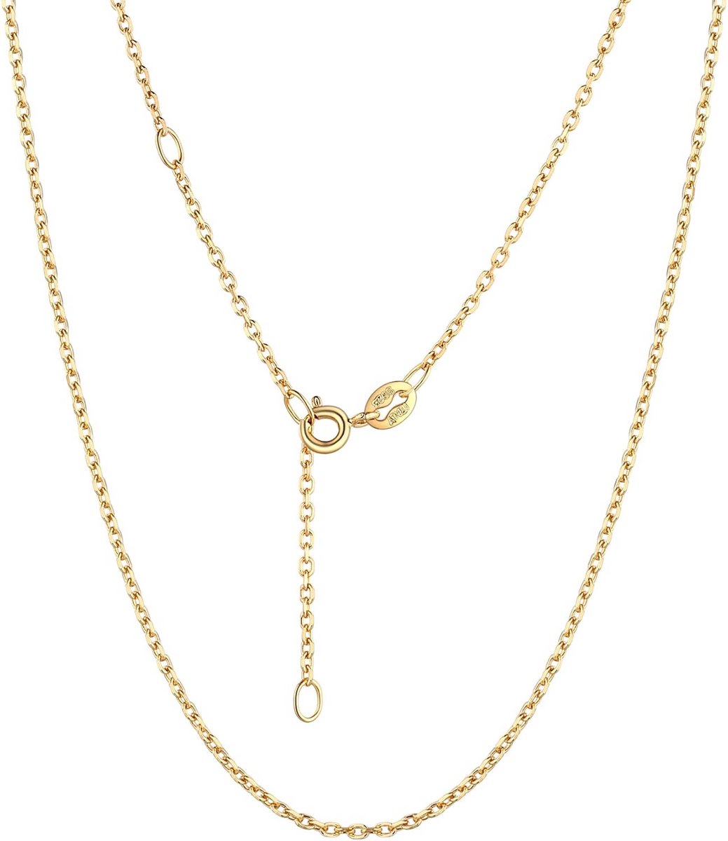 Dames Halsketting 925 Zilver of Verguld - Fijne Rolo Ketting 1,5 mm - Diverse Lengtes