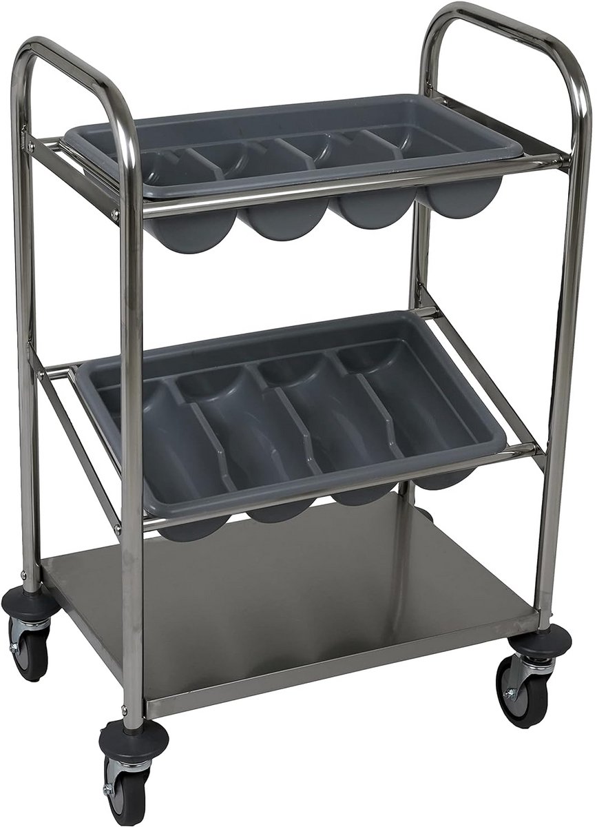 Professionele Bestekwagen Zilver voor Horeca en Catering