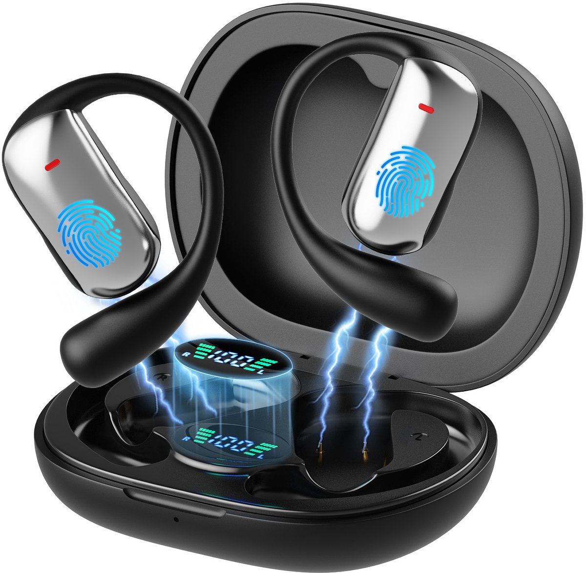 AI Vertaal Oordopjes Real-Time van MMOBIEL – 148 Talen Ondersteuning met App – Bluetooth Draadloze Open-Oor Oordopjes – 90 uur Standby, 400mAh – Voor Muziek, Bellen, Vertalen, Reizen, Zakelijk & Leren