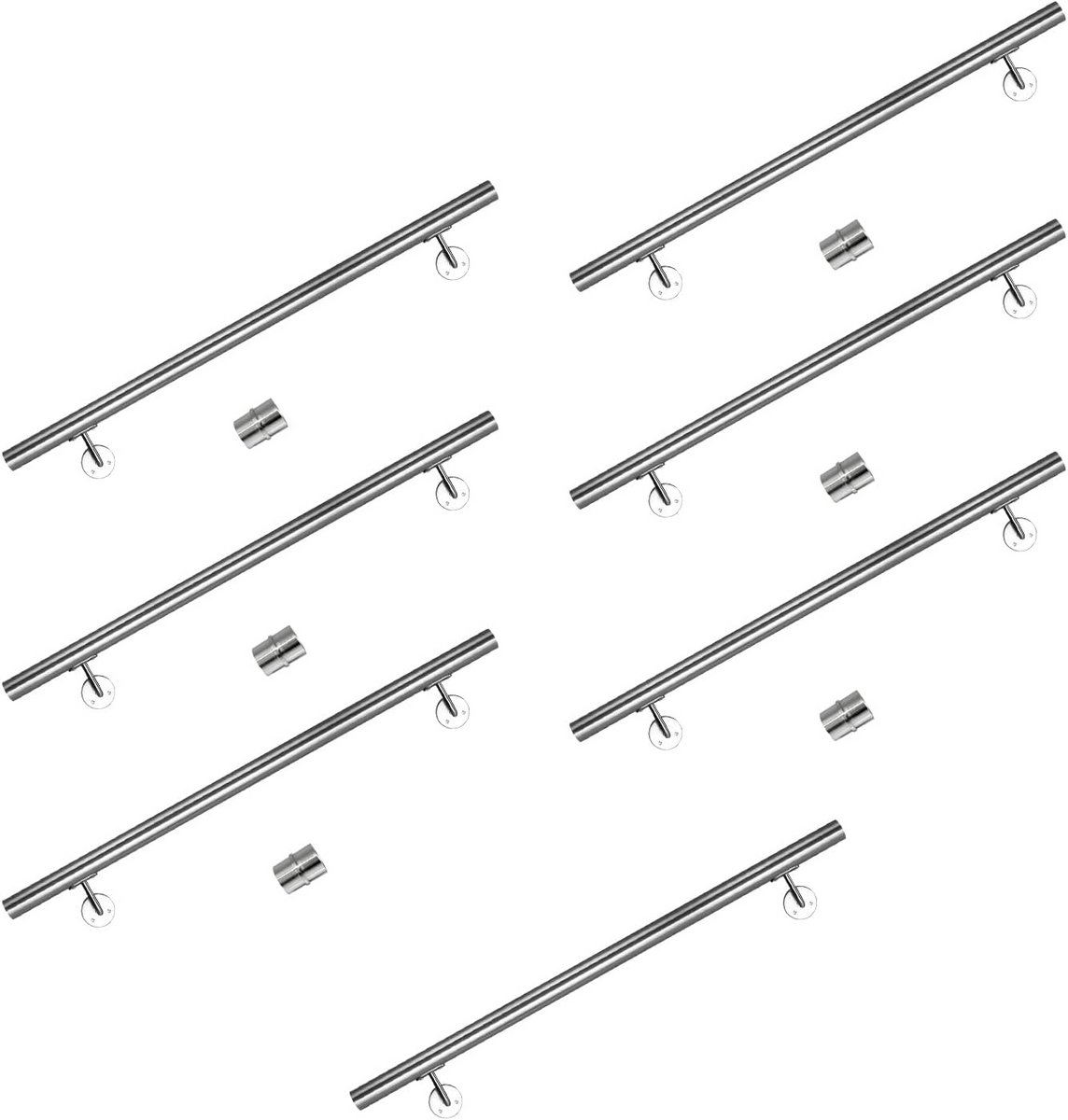 RVS Trapleuning voor Binnen en Buiten - Wandbeugel voor Trapveiligheid (700 cm)