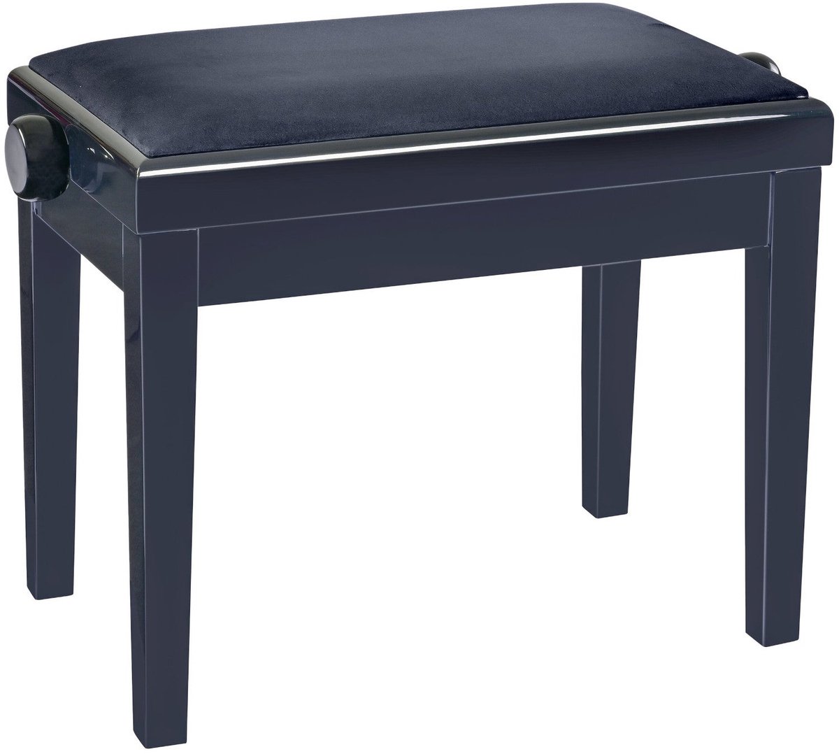 Konig & Meyer 13975 Piano bench hoogglans zwart, zitting zwart velours